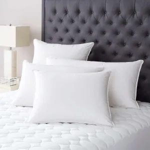 Meditation Down Pillow Medium, Euro Feet, White Solid Pattern