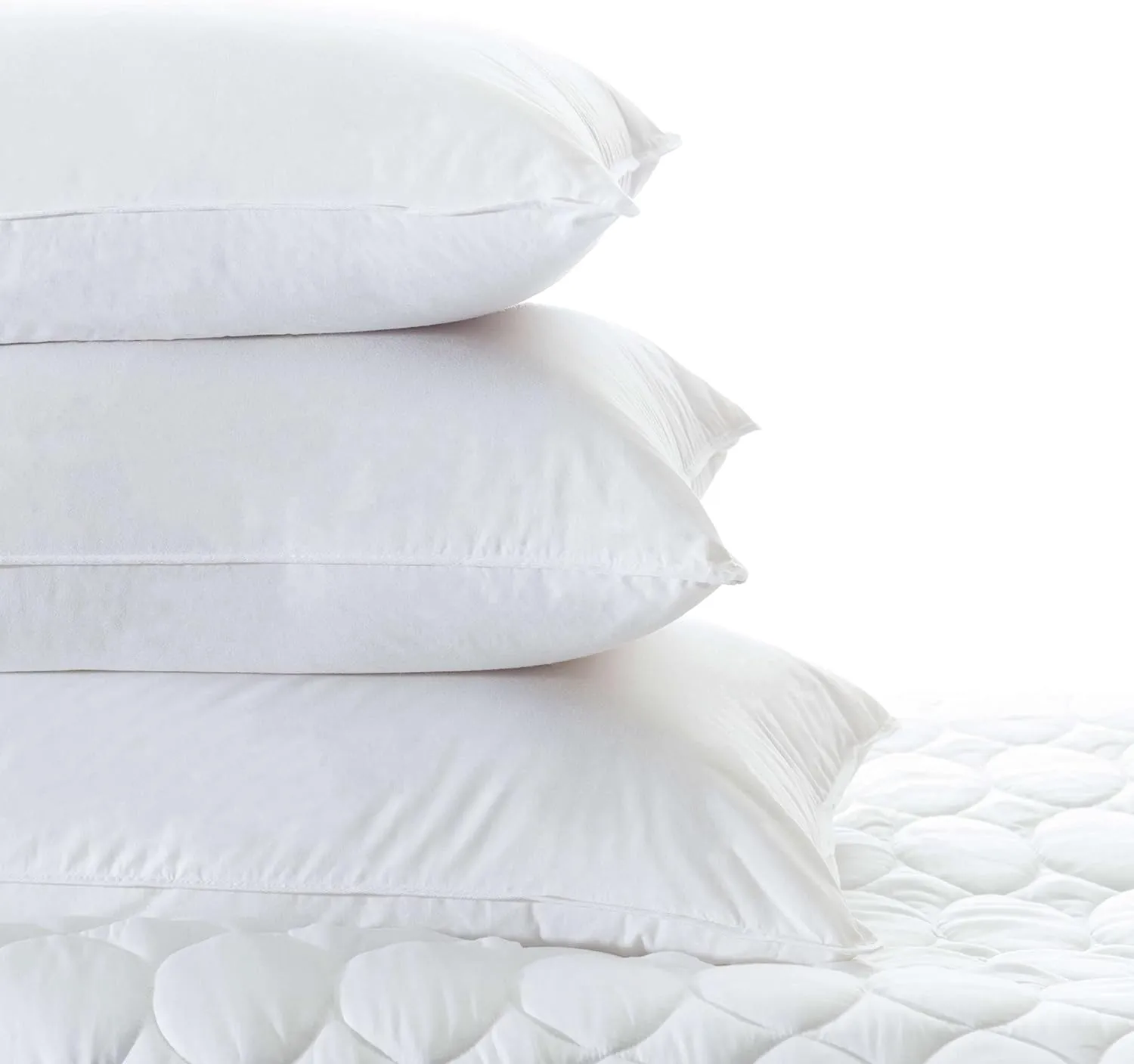 Meditation Down Pillow Soft, King Feet, White Solid Pattern
