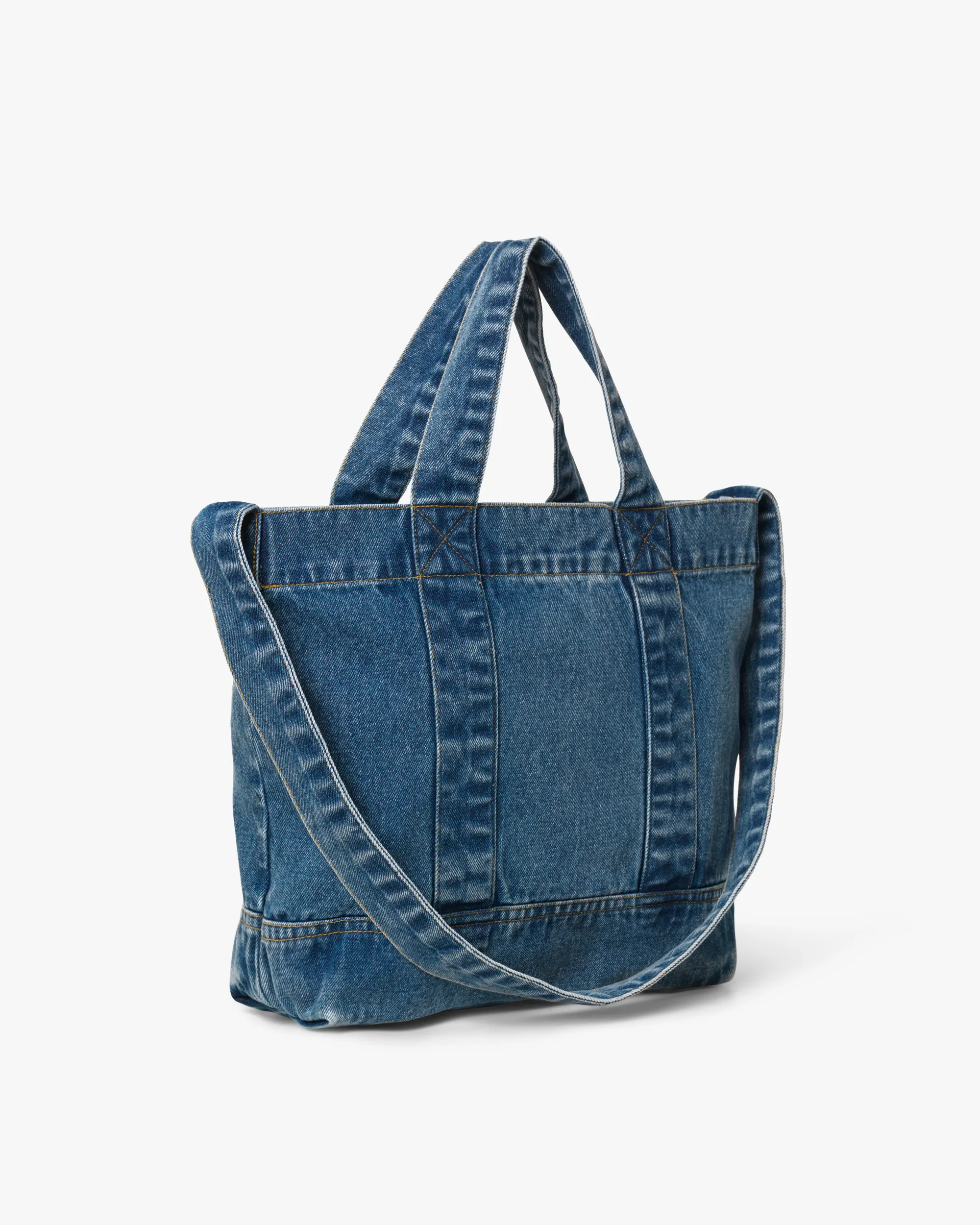 Medium Washed Denim Crossbody Axelremsväska