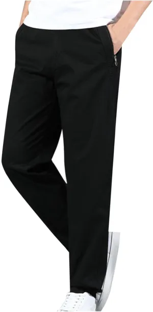 Men Plus Size Cargo Pants Light Lounge Pants Solid Outdoor Pants Hiking Pants with Pocket Relaxed Classic Pants