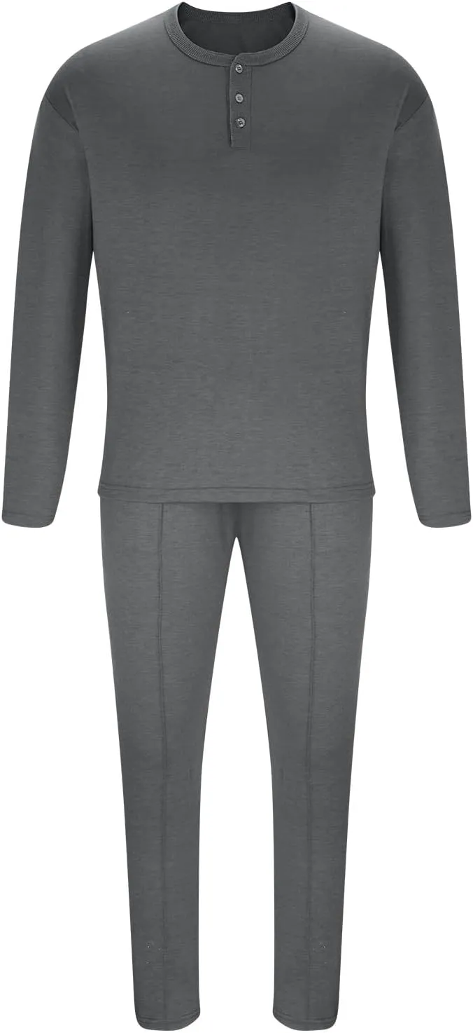 Men's 2 Piece Tracksuit Set Jogging Sweatsuit Outfits Solid Long Sleeve Button Down Shirt and Sport Sweatpant Set