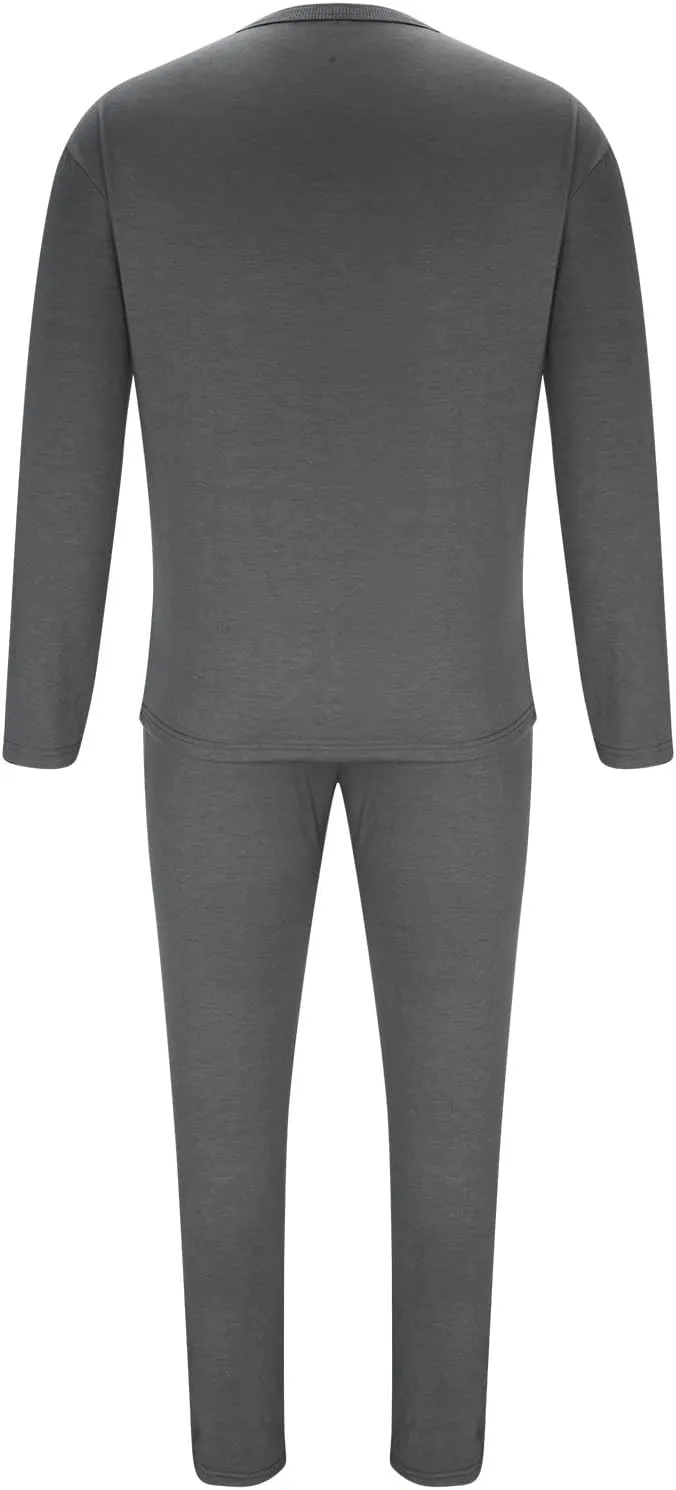 Men's 2 Piece Tracksuit Set Jogging Sweatsuit Outfits Solid Long Sleeve Button Down Shirt and Sport Sweatpant Set