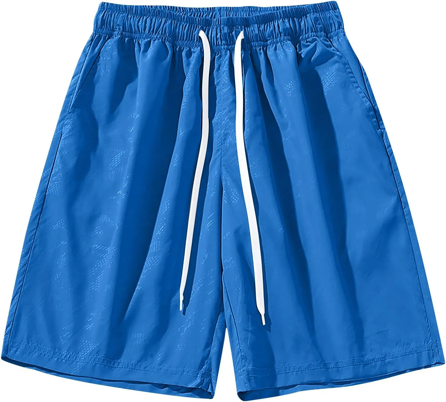 Men's Athletic Shorts Summer Lounge Drawstring Vacation Beach Pants Fashion Loose Elastic Waist Pants with Pockets
