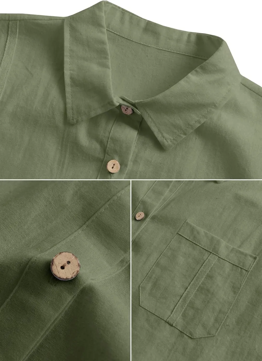 Mens Beach Linen Shirts Short Sleeve Cuban Button Down Casual Summer T Shirt Guayabera Hawaiian Tee Loose Fit Tops