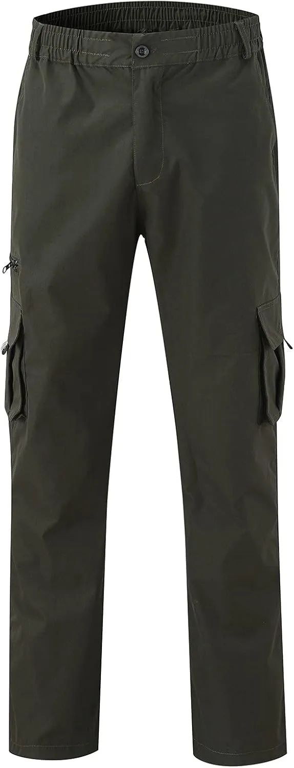 Men's Cargo Tactical Pants Hat Multi Woven Pocket Foot Rope Solid Pants Street Cargo Tie Cargo Pockets Casual