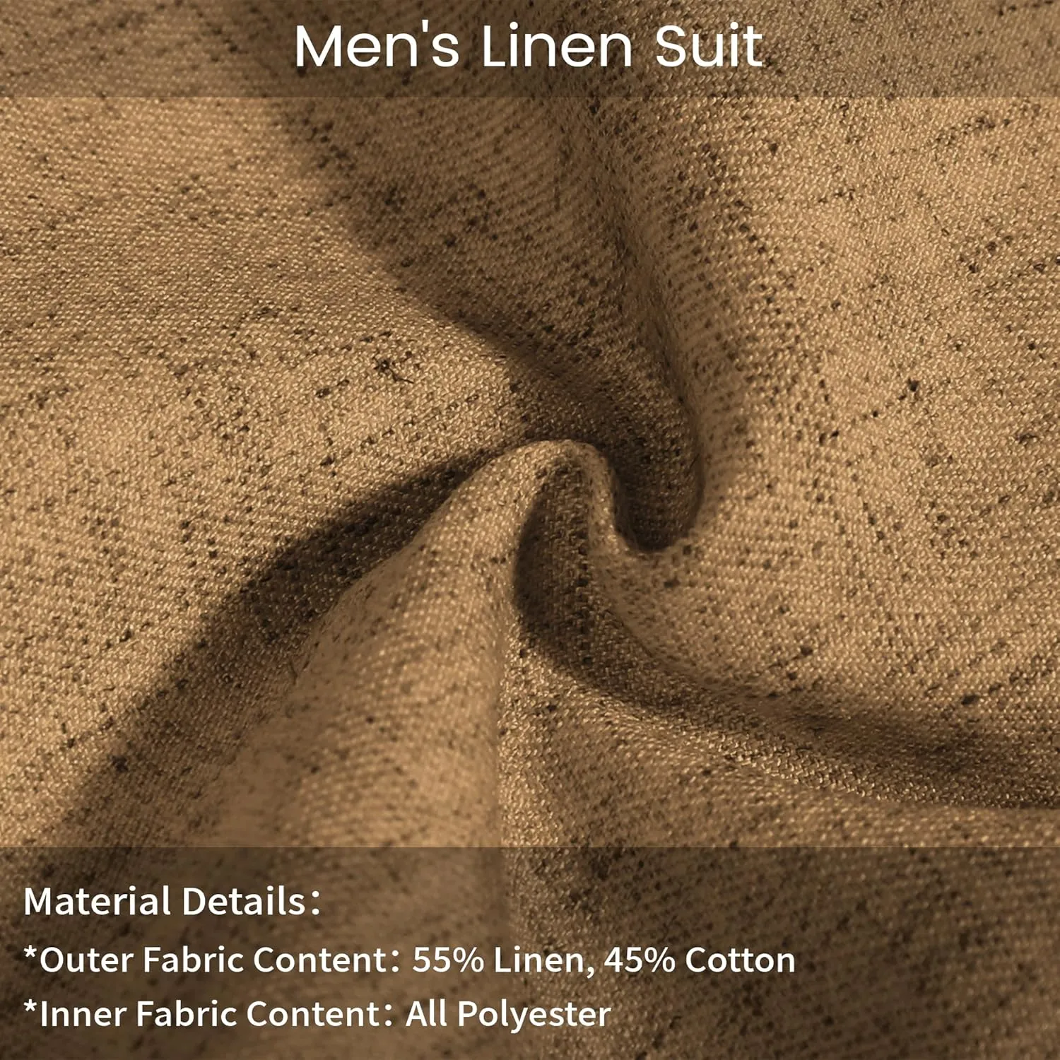 Men's Casual Linen Suit Set 2 Piece Slim Fit Wedding Suits Prom Groomsmen Suit Tuxedos Beach Suits Vest Pants