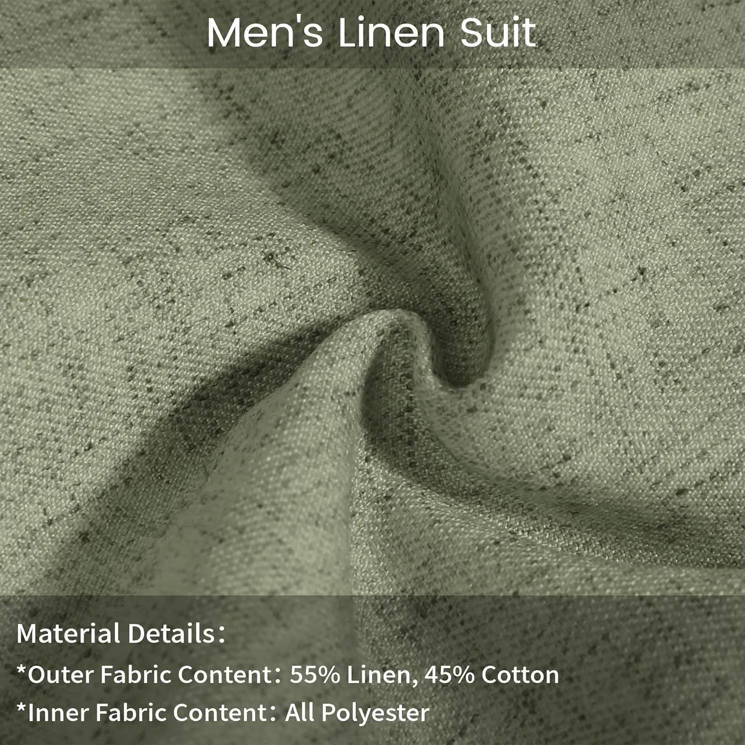 Men's Casual Linen Suit Set 2 Piece Slim Fit Wedding Suits Prom Groomsmen Suit Tuxedos Beach Suits Vest Pants