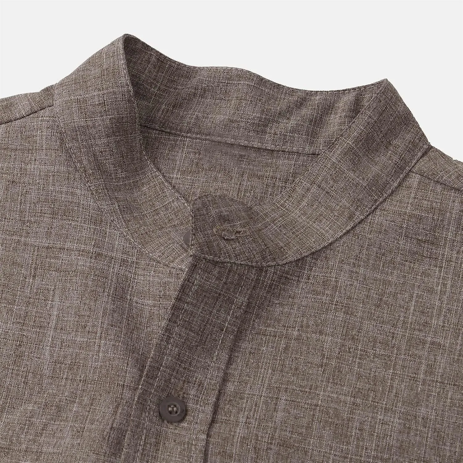 Mens Collared Button Up Summer Shirts Lightweight Simple Solid Color Tops Short Sleeve Casual T Shirt