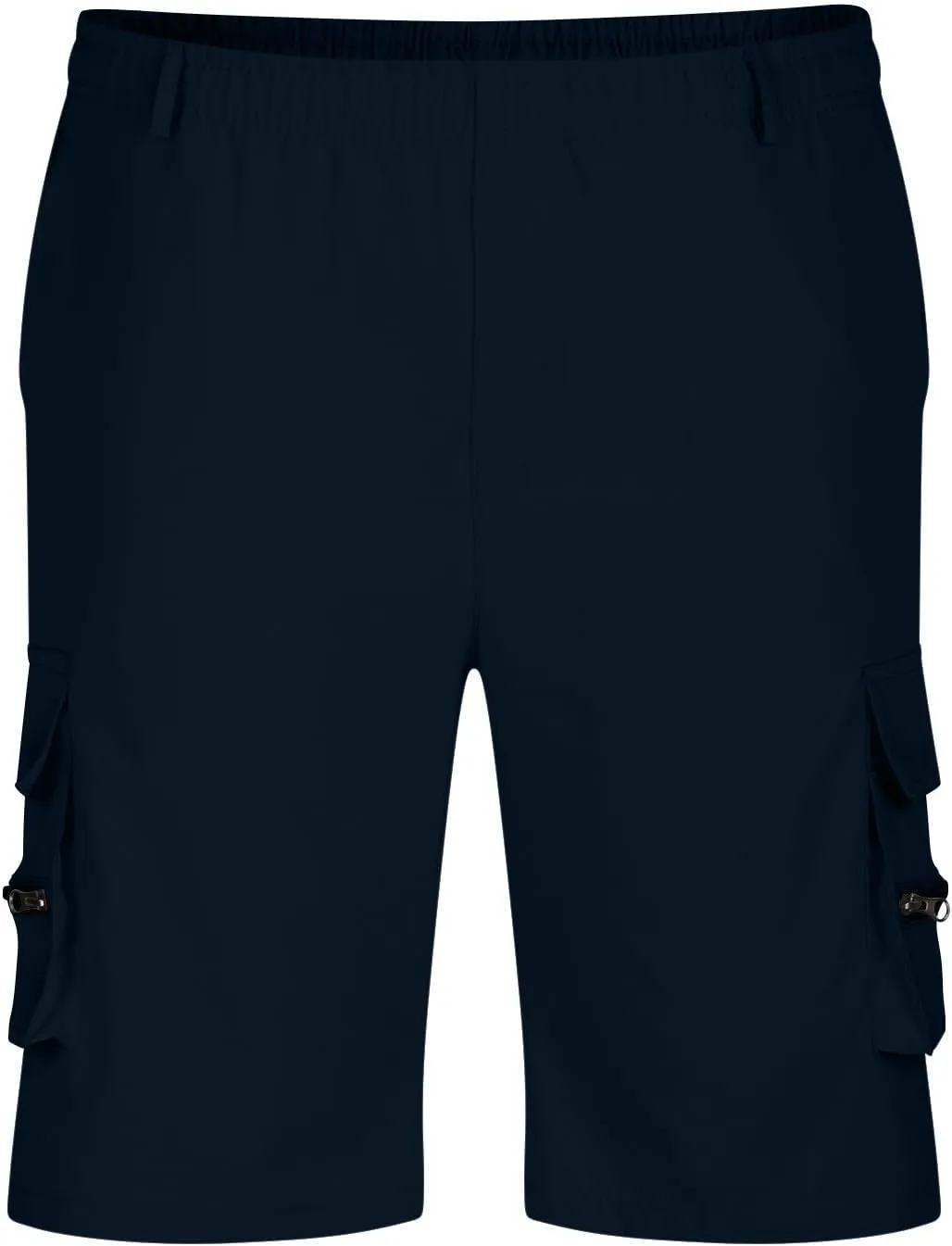 Men's Elastic Waist Shorts Drawstring Casual Outdoor Activities Cargo Shorts Baggy Work Short Pants with Multi Pocket