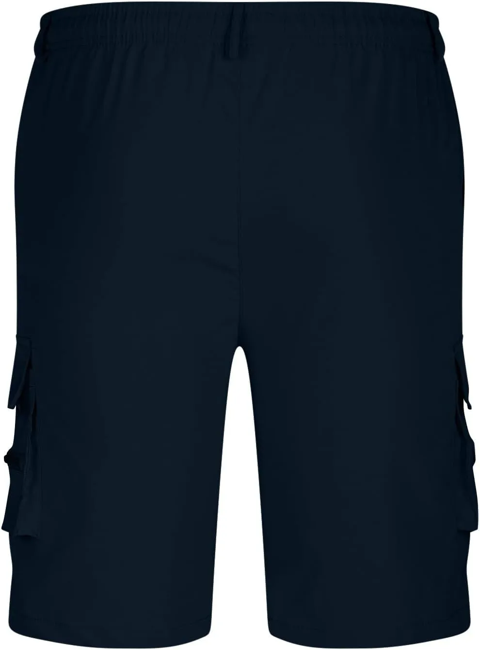 Men's Elastic Waist Shorts Drawstring Casual Outdoor Activities Cargo Shorts Baggy Work Short Pants with Multi Pocket