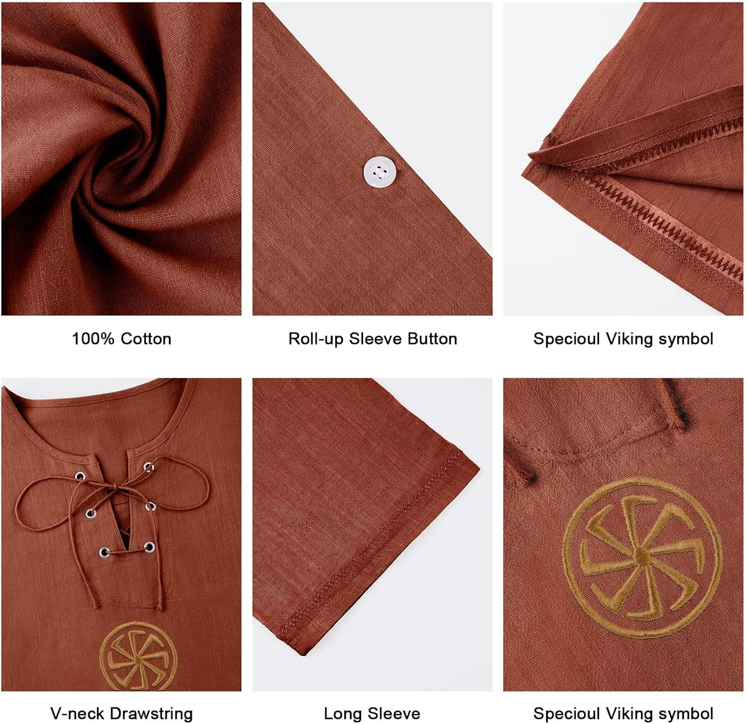 Men's Fashion Cotton Linen Shirt Long Sleeve Solid Color Ethnic Beach Yoga Top