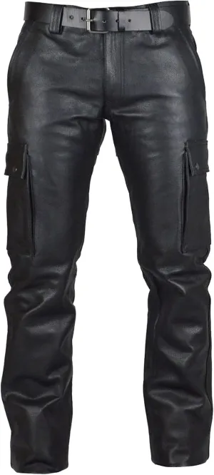 Mens Faux Leather Pants Slim Fit Skinny Stretch Leather Hip Hop Goth Pants Gothic Steampunk Trousers for Men Fall Winter