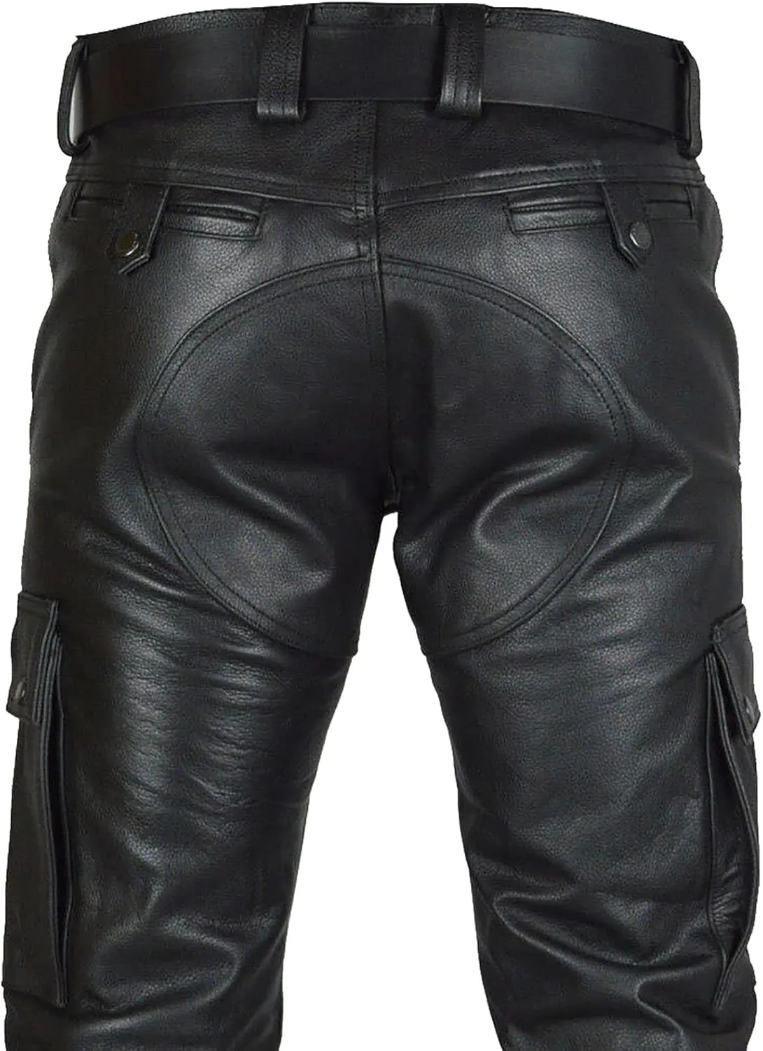 Mens Faux Leather Pants Slim Fit Skinny Stretch Leather Hip Hop Goth Pants Gothic Steampunk Trousers for Men Fall Winter