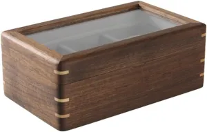 Mens Jewellery Box Watch Box, Men's Watch Display Collection Box, for Loved Ones, Fathers, Grandfathers, Watch Box for Storage and Display with Glass Top(Black Walnut Wood) Watch Gift