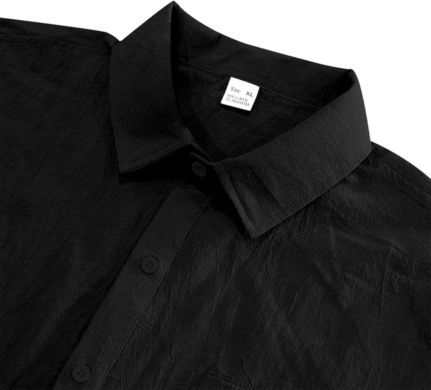 Men's Linen Shirts Short Sleeve Button Down Shirts Casual Summer Beach Linen Shirt Holiday Wedding Hawaiian Shirt