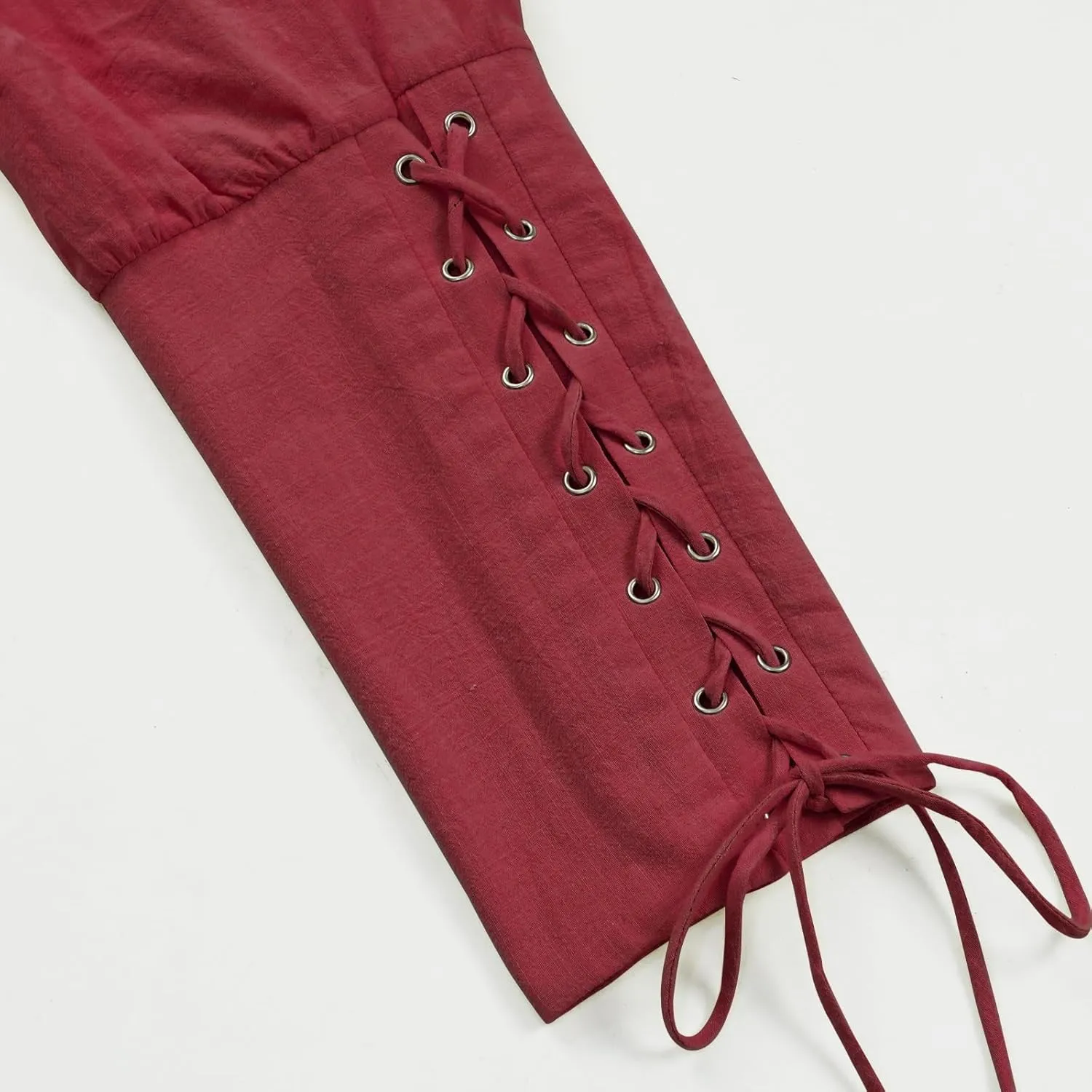 Men's Pirate Pants Renaissance Medieval Viking Pants Linen Ankle Banded Trousers Halloween Costume