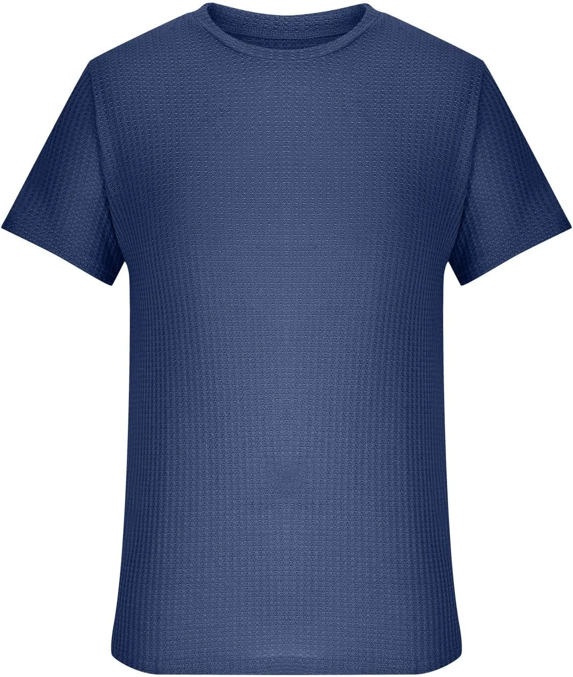 Mens Summer Solid Color Crew Neck Tshirts 2024 Beach Short Sleeve T-Shirt Casual Loose Fit Knitted Tees Clothes