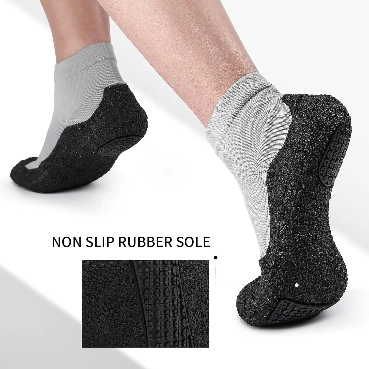 Mens Womens Barefoot Sock Shoes Minimalist Zero Drop Walking Shoes Comfortable Lightweight Ultra Portable Non Slip Multi-Purpose Fitness Workout Yoga Shoes