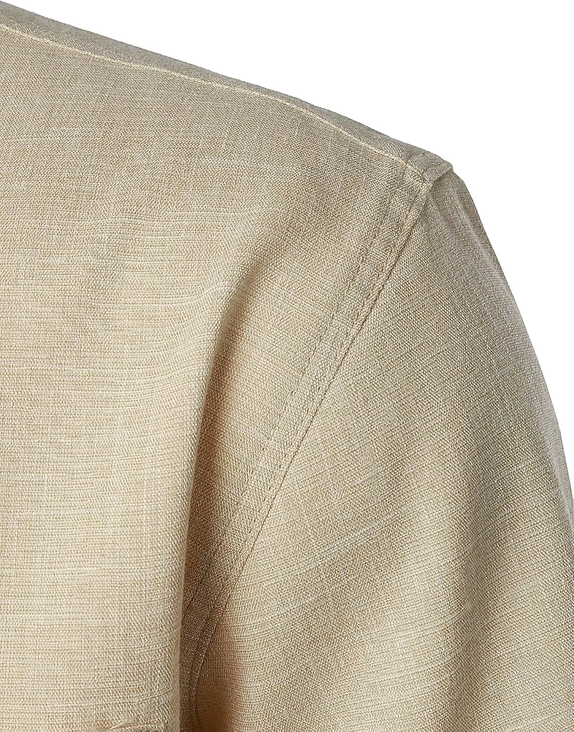 Mens Wrinkle Free Short Sleeve Button Down Shirt Linen-Like Texture Shirts Casual Vacation Beach Summer Top