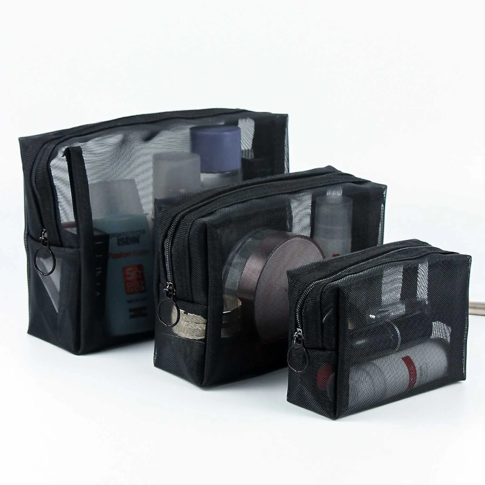 Mesh Large Capacity Waterproof Cosmetics Storage Cosmetic Bags