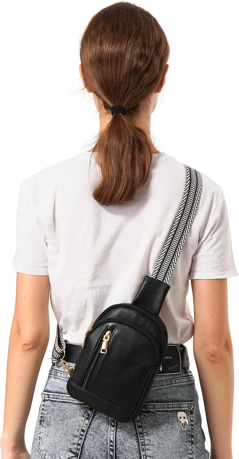 MHCNLL Small Sling Bag RFID Crossbody Purse for Women - Anti Theft Fanny Pack Chest Bag for Travel