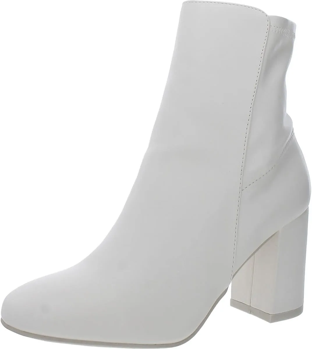 MIA Shoes Carla Womens Vegan Leather Ankle Boots with Heel