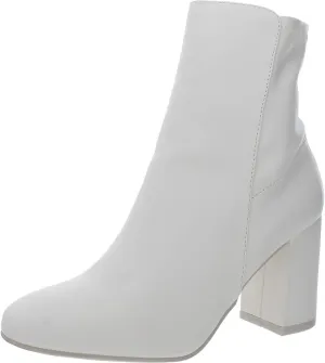 MIA Shoes Carla Womens Vegan Leather Ankle Boots with Heel