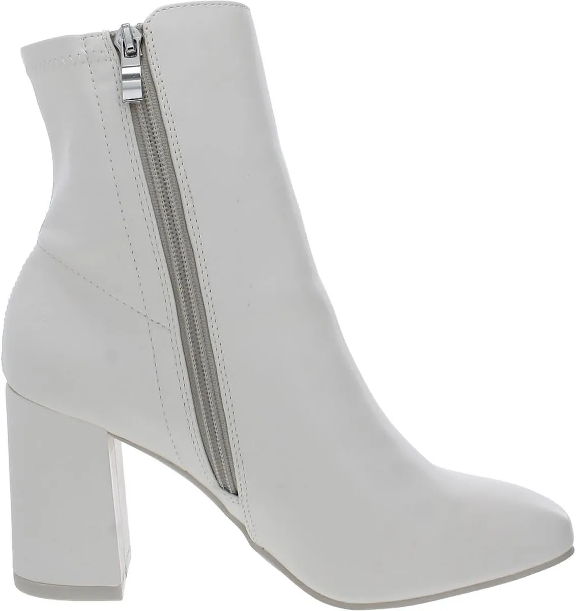 MIA Shoes Carla Womens Vegan Leather Ankle Boots with Heel