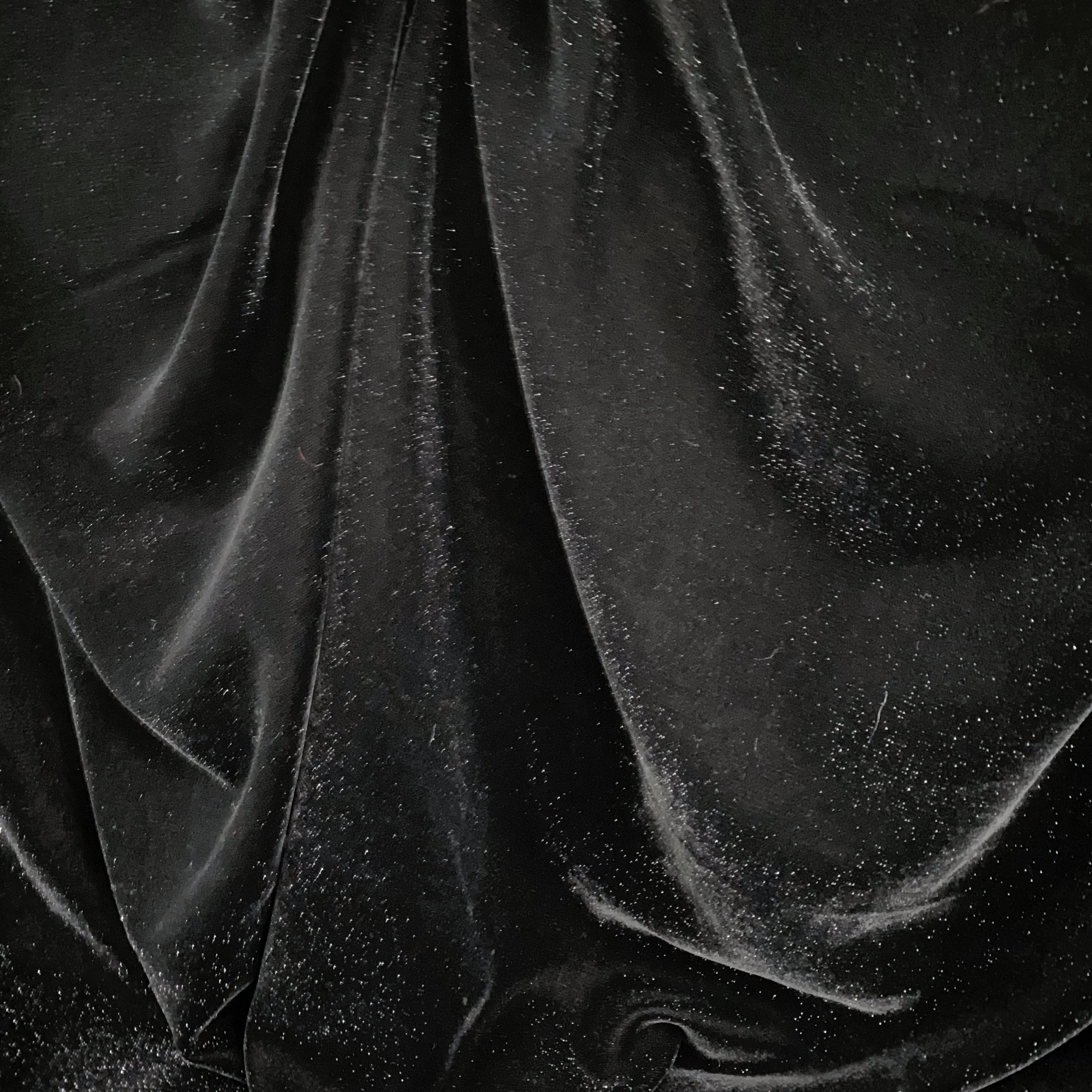 Micro Glitter Velvet - Black