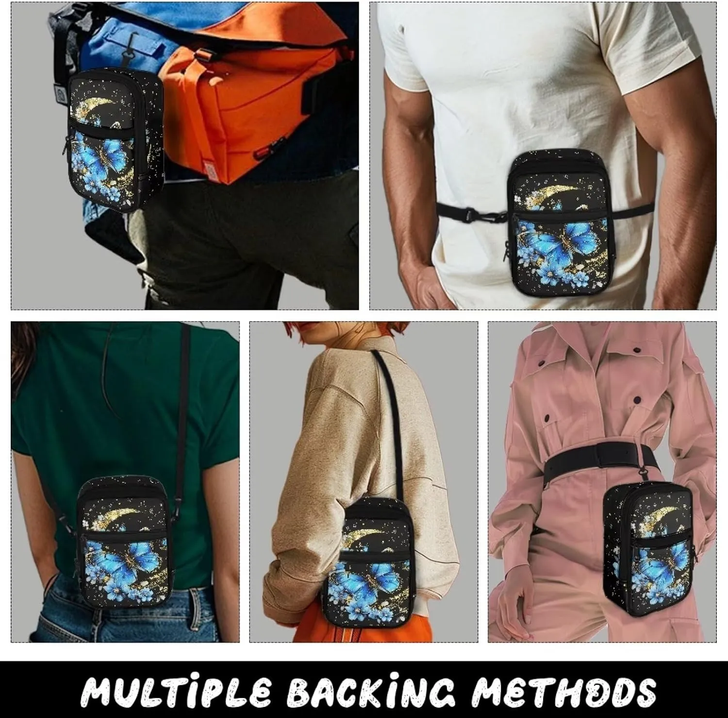 Mini Crossbody Shoulder Sling Bag Multi-Function Travel Pouch Bag Lightweight Stylish Cellphone Purse Wallet