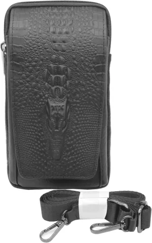 Mini Leather Messenger Bag Cellphone Shoulder Bag Pocket Money Purse Pouch Tool Bag Fanny Pack for Men Women