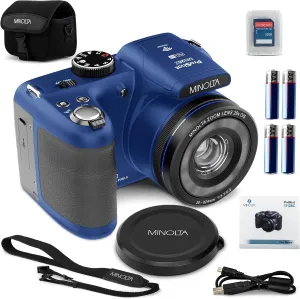 Minolta 20 Mega Pixels 26x Optical Zoom Digital Camera with 1080p FHD Video