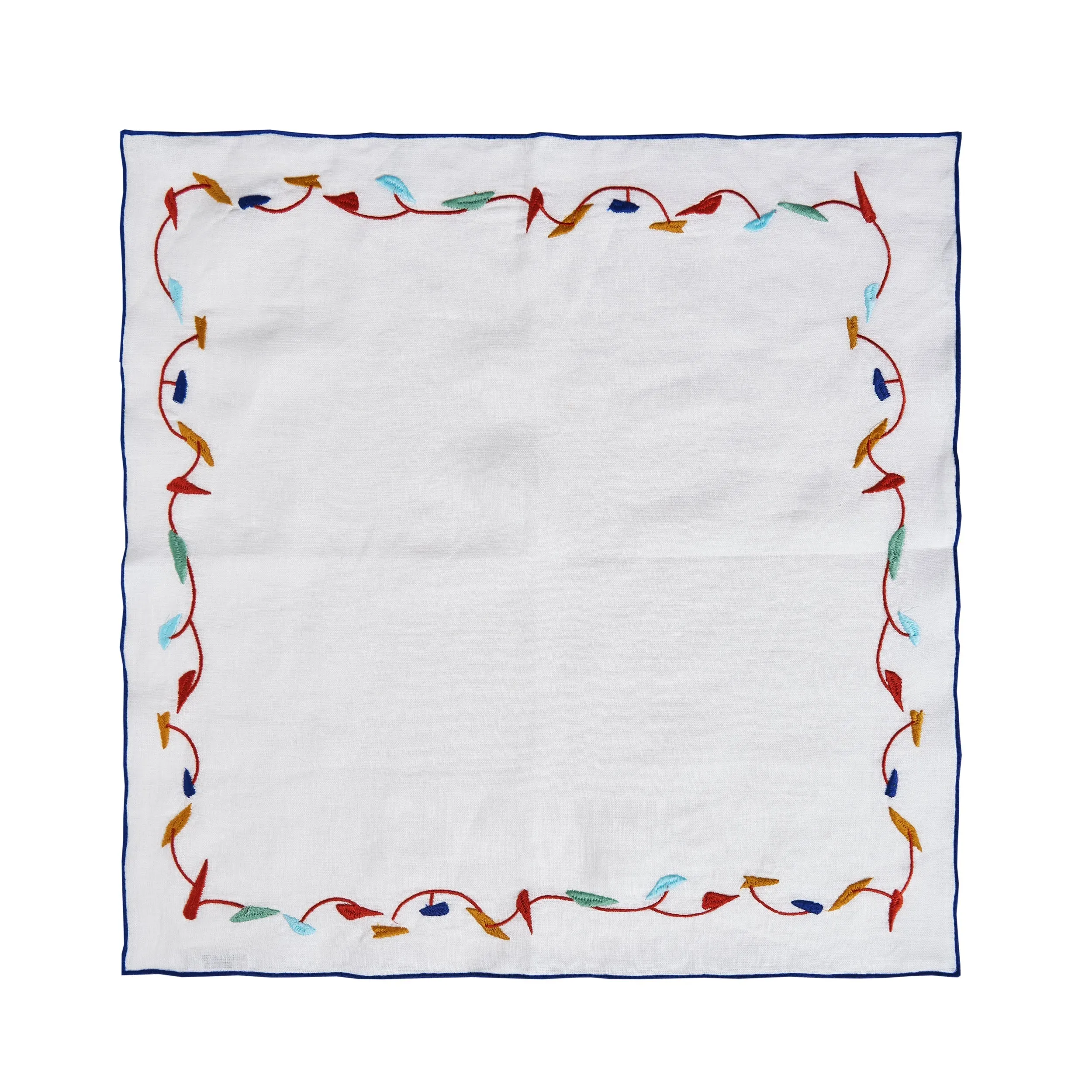 Mobile Embroidered Linen Napkins (Set of 4)