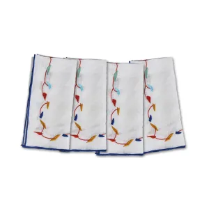 Mobile Embroidered Linen Napkins (Set of 4)