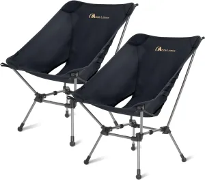 MOON LENCE Camping Chair Plus, Upgraded Comfort & Size, Still Compact and Lightweight, Folding Portable Chair for Backpacking & Hiking, 400Lbs Capacity, Gen 3 Plus