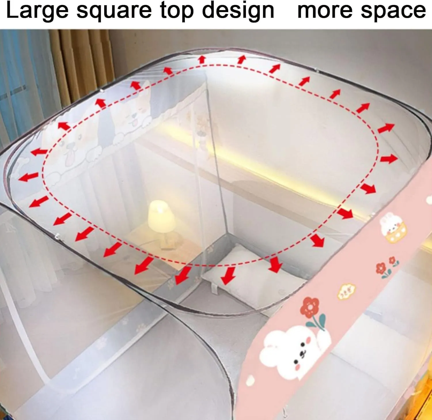 Mosquito Net Bed Canopy Pop Up Foldable Mosquito Net,Mosquito Net with Bottom,Anti Mosquito Bites(1.8m)