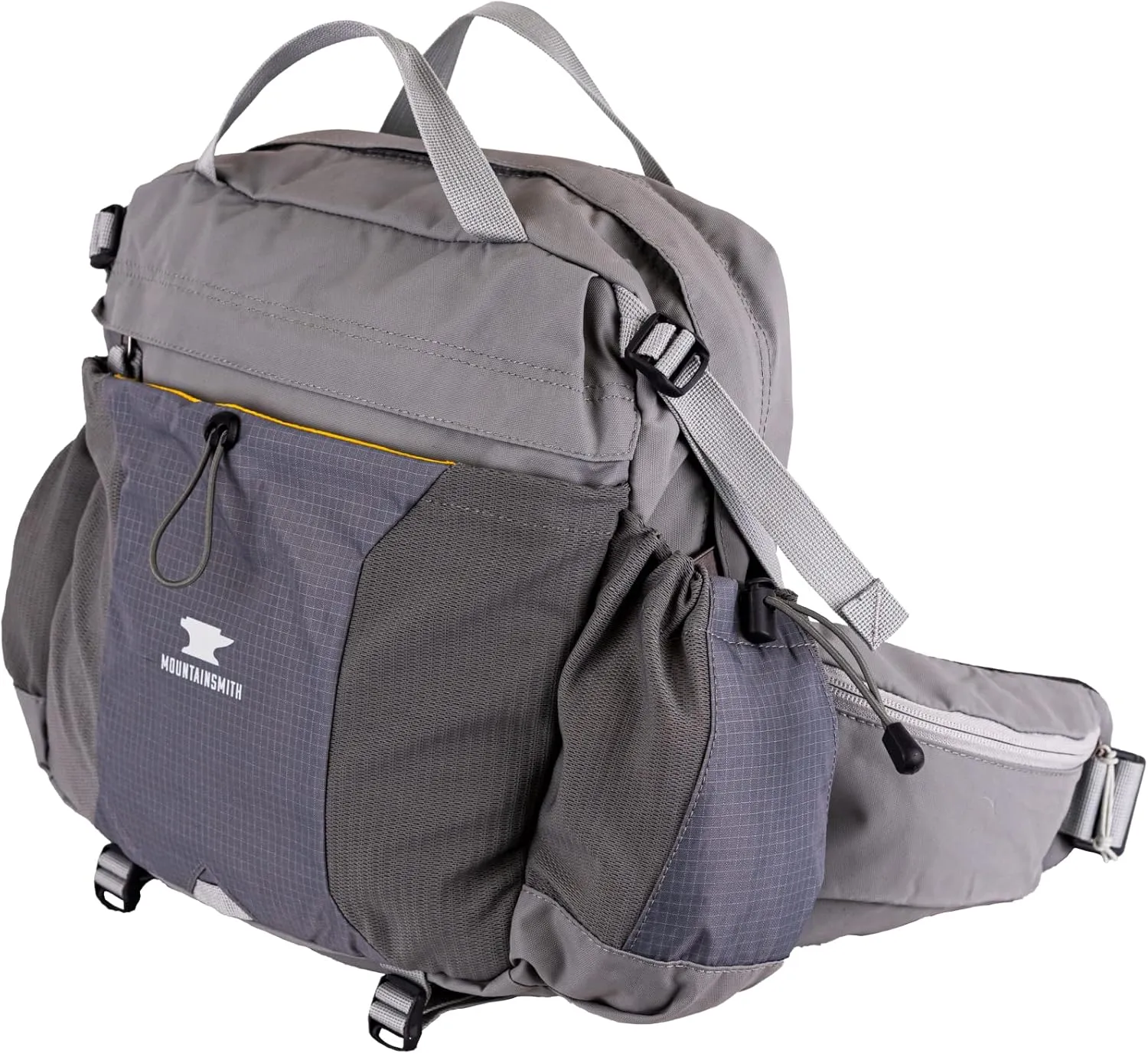 Mountainsmith Day Lumbar Waist pack, Running, Hiking, Cycling, Travel, and Outdoor Sport Activities with Dual Water Bottle Holders, Moon Mist Grey