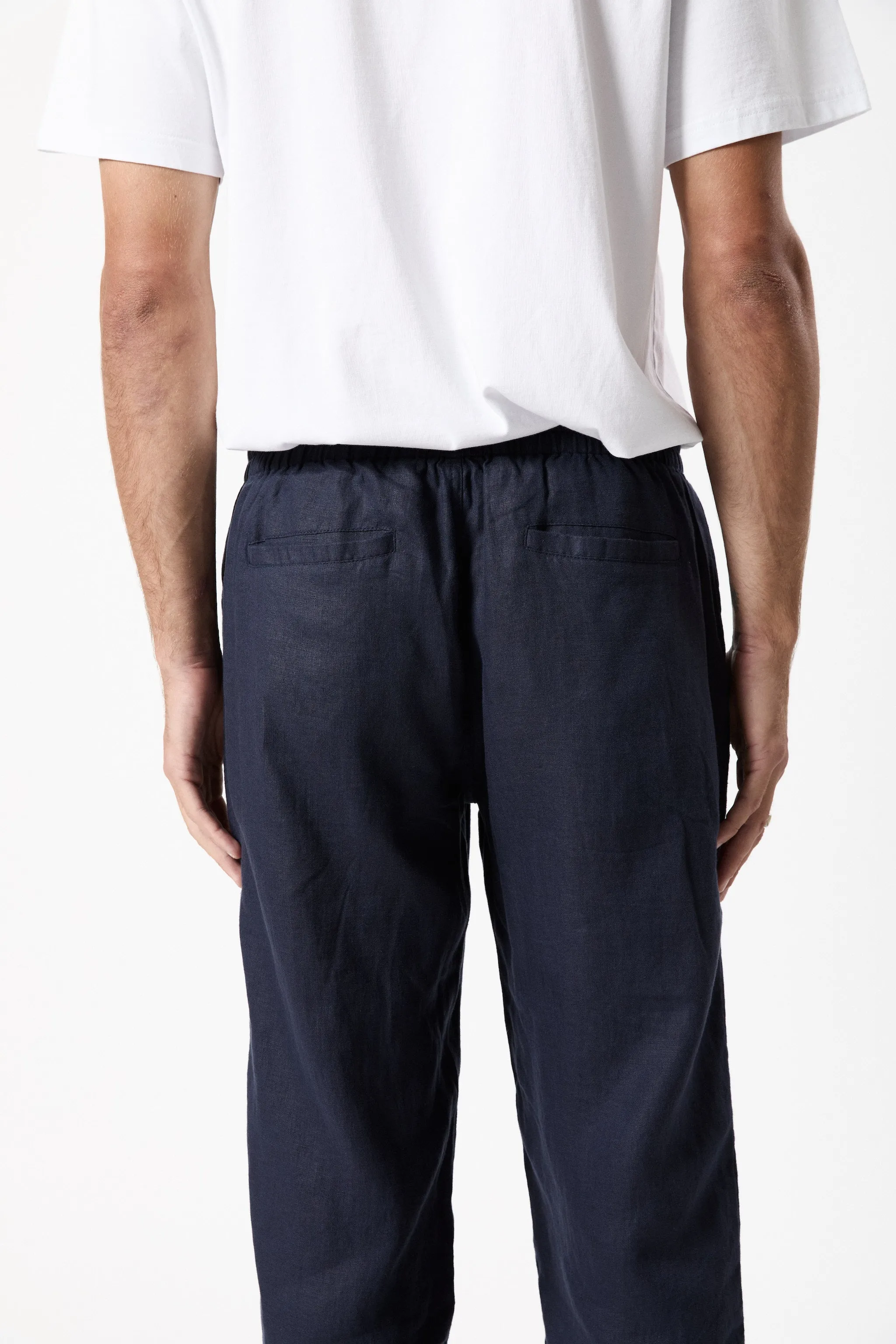 Mr Simple Burbank Linen Pant in Navy