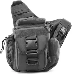 Multi-functional Outdoor Hiking Pack Tactical Messenger Range Bag,Hunting Backpack Tactical Military Bags Waterproof Daypack for 9.6L Capacity with Water Bottle Holder B