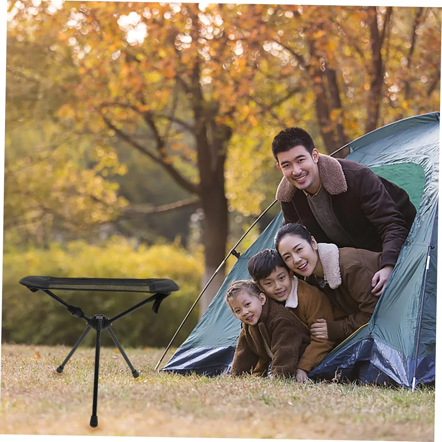 Multi-Purpose Outdoor Chair Portable Folding Stool Sturdy Camping Seat Compact Picnic Stool for Anywhere