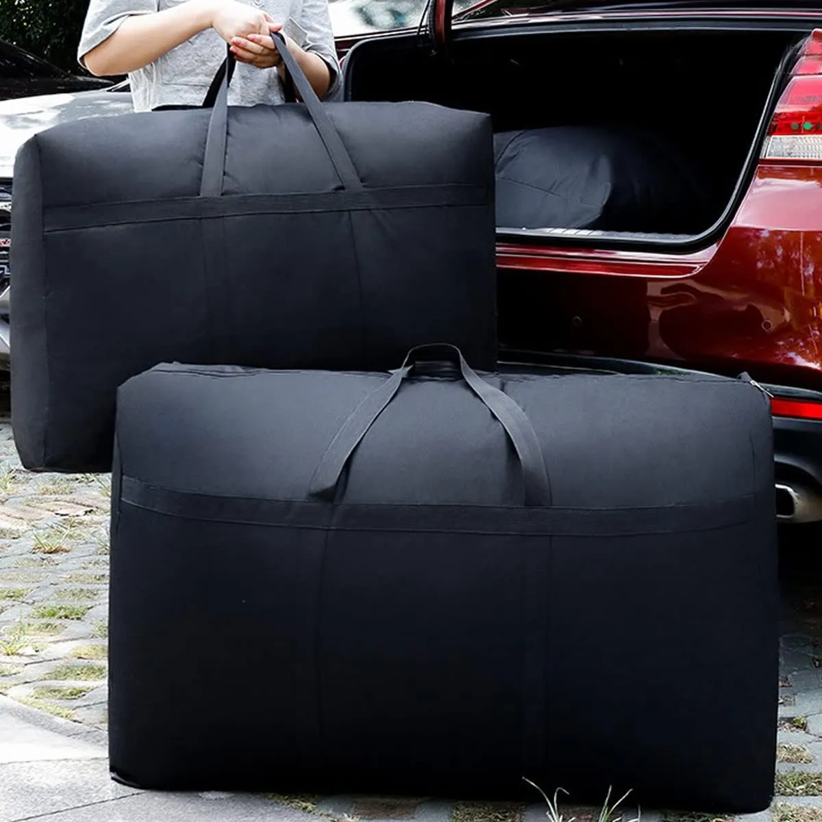 Multipurpose Extra Large Heavy Duty Storage Bags Duffle Bags for Space Saving Moving Storage (120L, Blue)