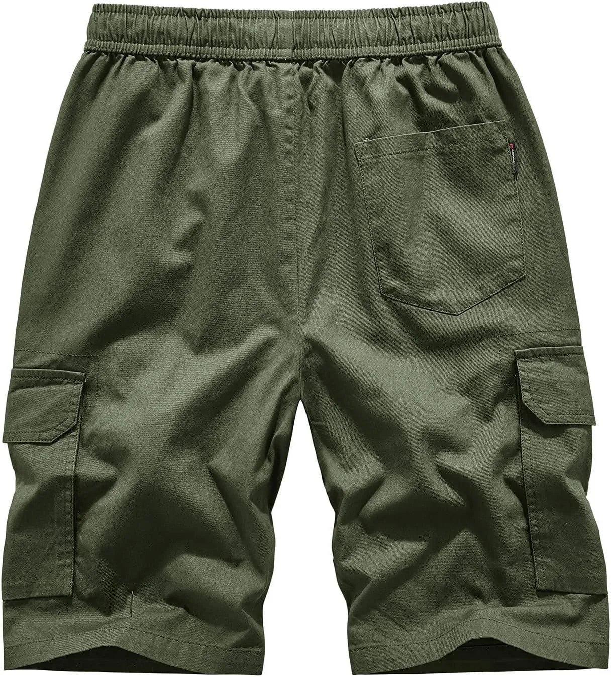 Muscularfit Camo Shorts for Men Big and Tall Drawstring Elastic Waist Cotton Camouflage Cargo Shorts Utility Tooling Shorts
