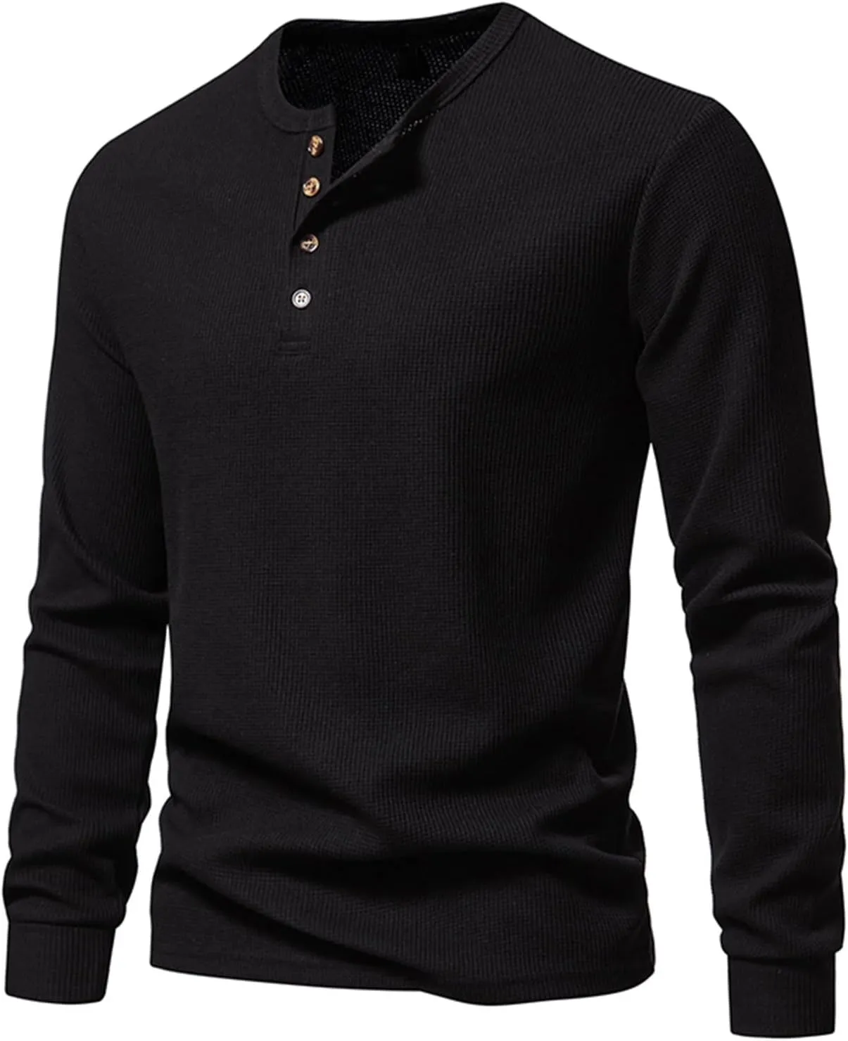 Muscularfit Mens Shirts Long Sleeve Button Down Solid Polo Shirt Casual Solid Henley T-Shirts Slim Fit Gym Workout Tee Tops