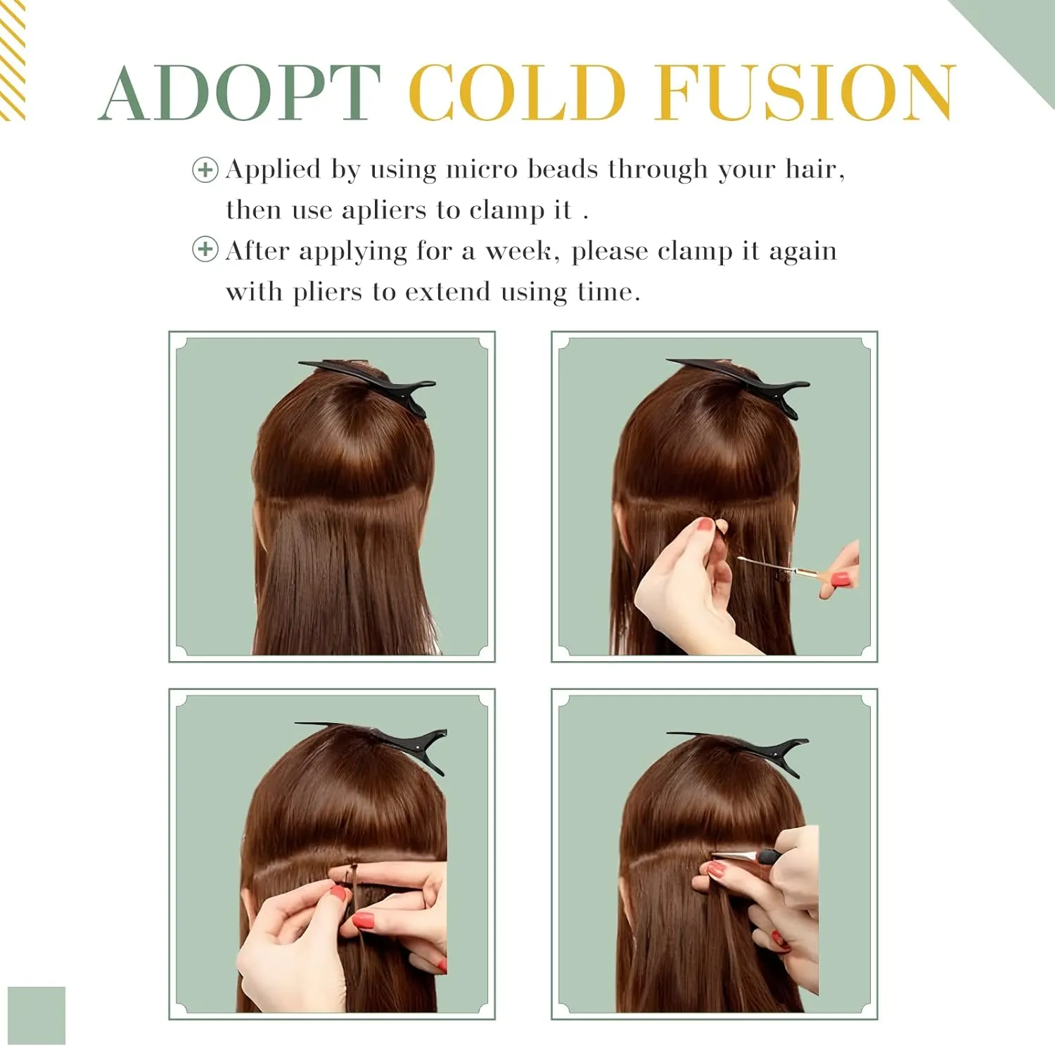 MY-LADY I Tip Hair Extensions Human Hair 100 Strands 16 Inch Golden Brown mix Bleach Blonde Pre Bonded ITip Human Hair Extensions Cold Fusion Stick Tip Hair Extensions 50g