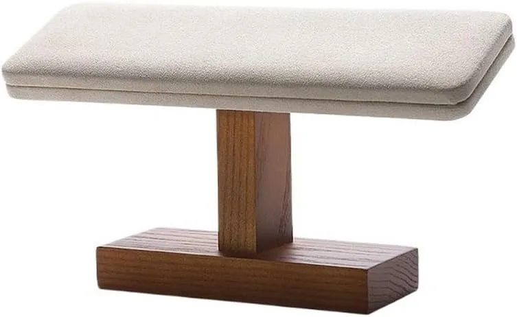 Necklace Display Stand Wooden Bracelet Bracelet Display Rack T-shaped Watch Display Props Jewelry Storage Display Shelf Jewelry Display Set(White)