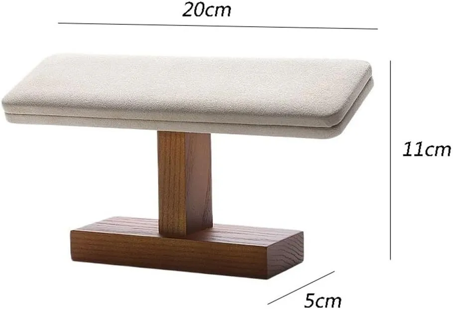 Necklace Display Stand Wooden Bracelet Bracelet Display Rack T-shaped Watch Display Props Jewelry Storage Display Shelf Jewelry Display Set(White)