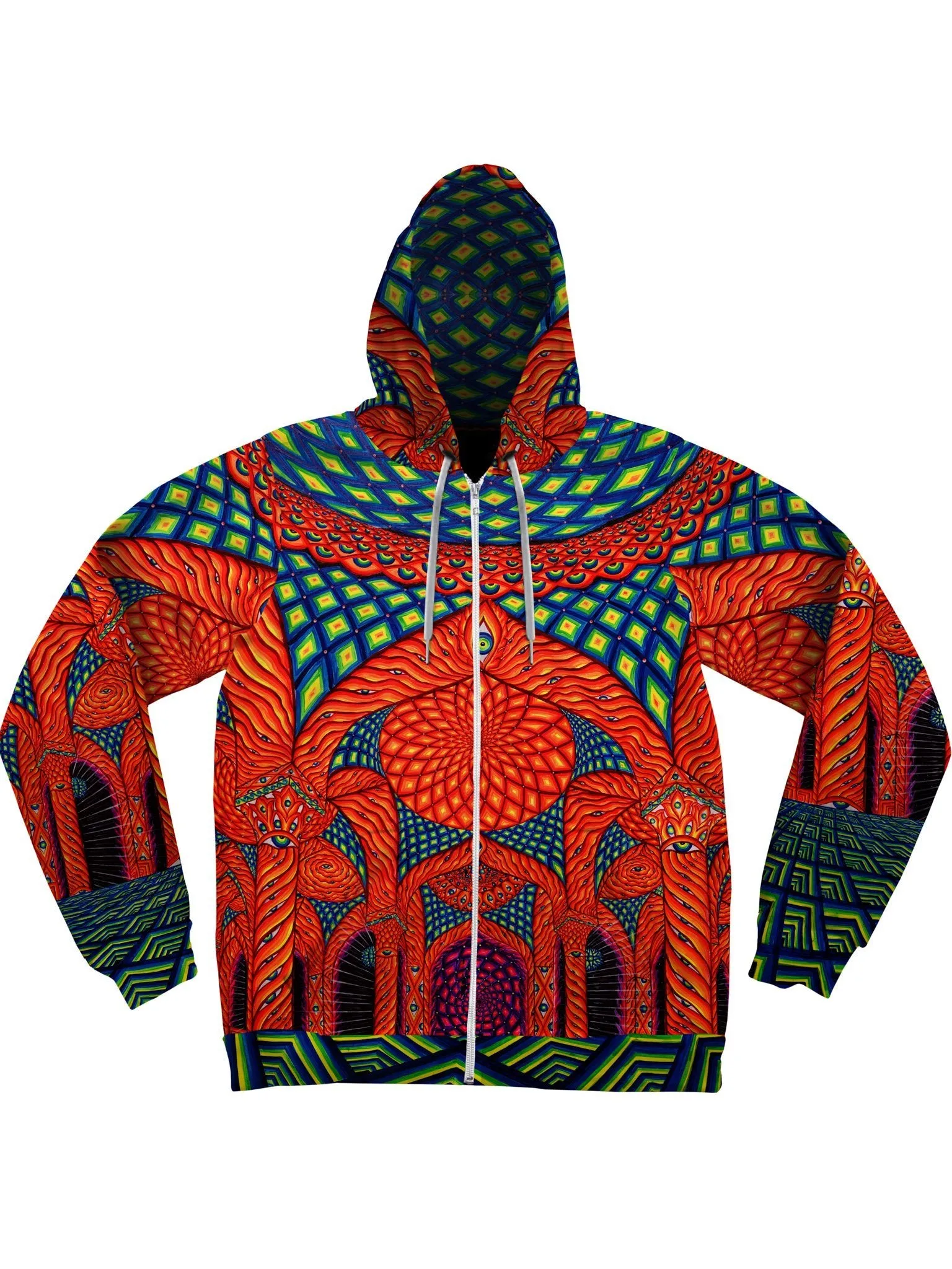 Neon Temple Of Light Unisex Hoodie