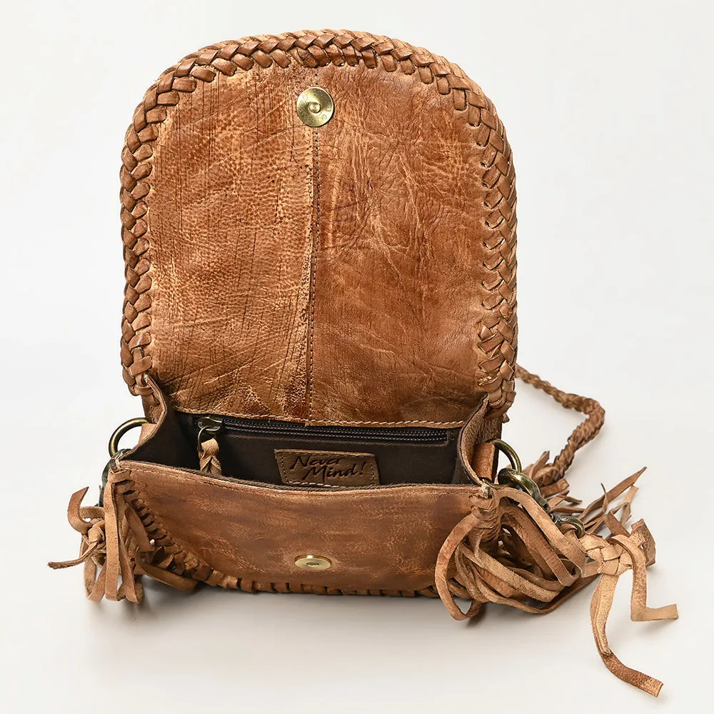 Never Mind Nmbgm168 Small Crossbody Vintage Handmade Genuine Cowhide Leather Women Bag Western Handbag Purse