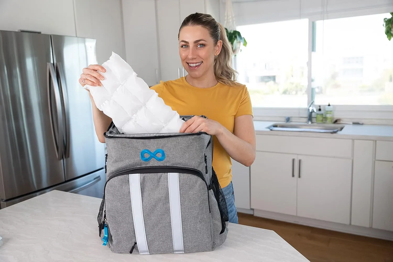 Nice Packs Reusable Dry Ice Packs for Shipping Frozen Food, Coolers, Lunch Boxes - Flexible and Long Lasting (25 Large Sheets)