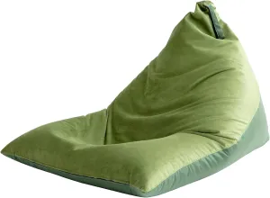 Nobildonna 4ft Bean Bag Chair Cover (No Filler) for Adults, 400L Extra Large Premium Velvet Beanbag Chair Cover, Washable Beanbag Without Filling Ultra Soft Triangular Lazy Sofa Cover (Green)